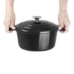 Picture of Vogue Black Round Casserole Dish 4Ltr