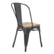 Picture of Bolero Bistro Side Chairs with Wooden Seat Pad Gun Metal (Pack of 4)