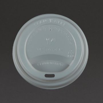 Picture of Vegware Compostable Lids for 340ml & 455ml Coffee Cups (1000 pack)