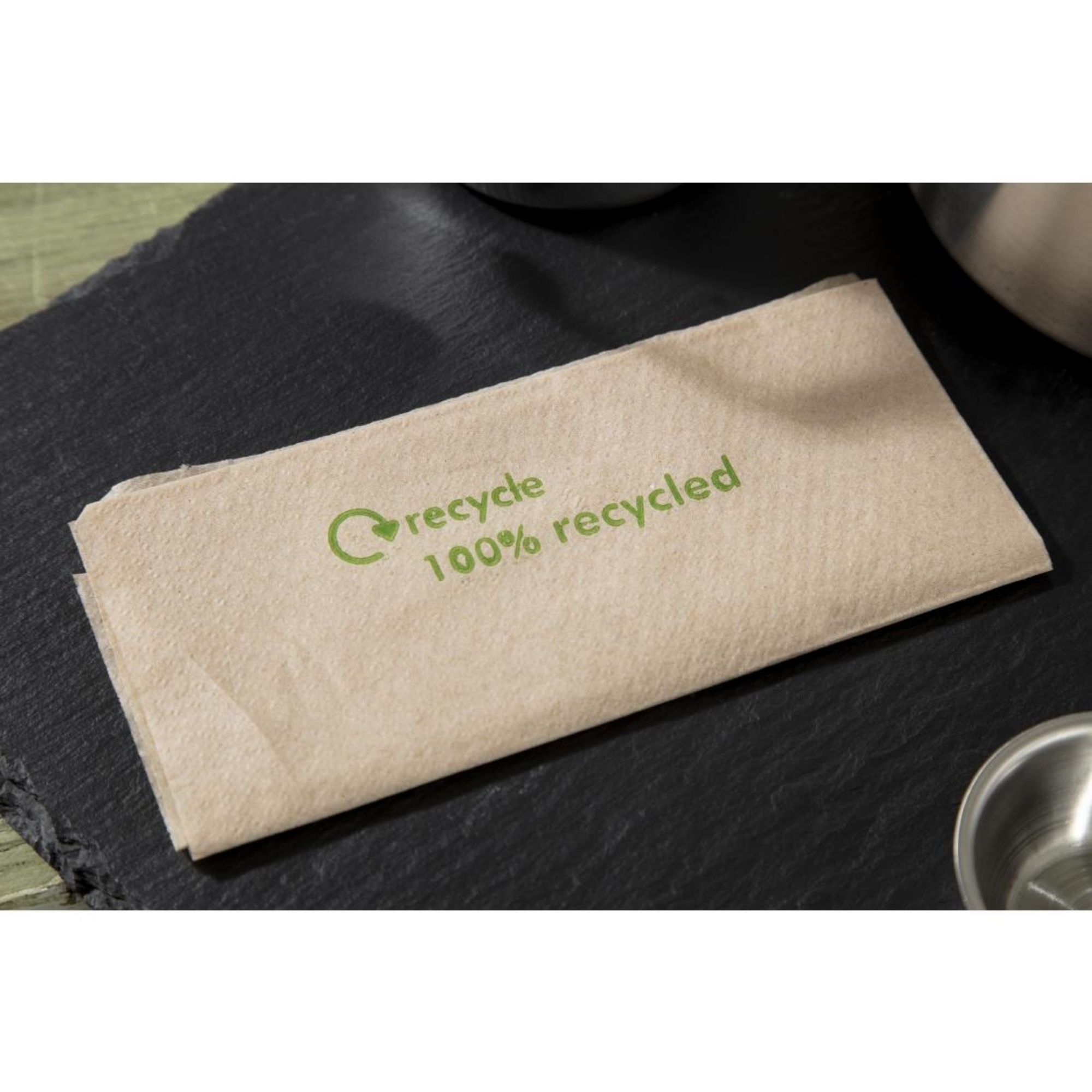 Picture of Swantex Recycled Lunch Napkin Kraft 32x30cm 1ply Pre-Folded (Pack of 6000)