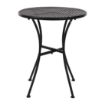 Picture of Bolero Black Steel Patterned Round Bistro Table Black 600mm - GG705