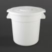 Picture of Vogue Polypropylene Round Container Bin White 76Ltr