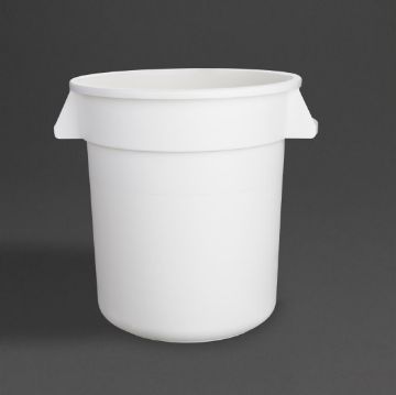 Picture of Vogue Polypropylene Round Container Bin White 38Ltr