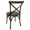 Picture of Bolero Wooden Dining Chair with Metal Cross Backrest Walnut Finish (Pack of 2)