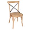 Picture of Bolero Natural Bentwood Chairs with Metal Cross Backrest (Pack of 2)