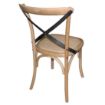 Picture of Bolero Natural Bentwood Chairs with Metal Cross Backrest (Pack of 2)