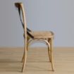 Picture of Bolero Natural Bentwood Chairs with Metal Cross Backrest (Pack of 2)