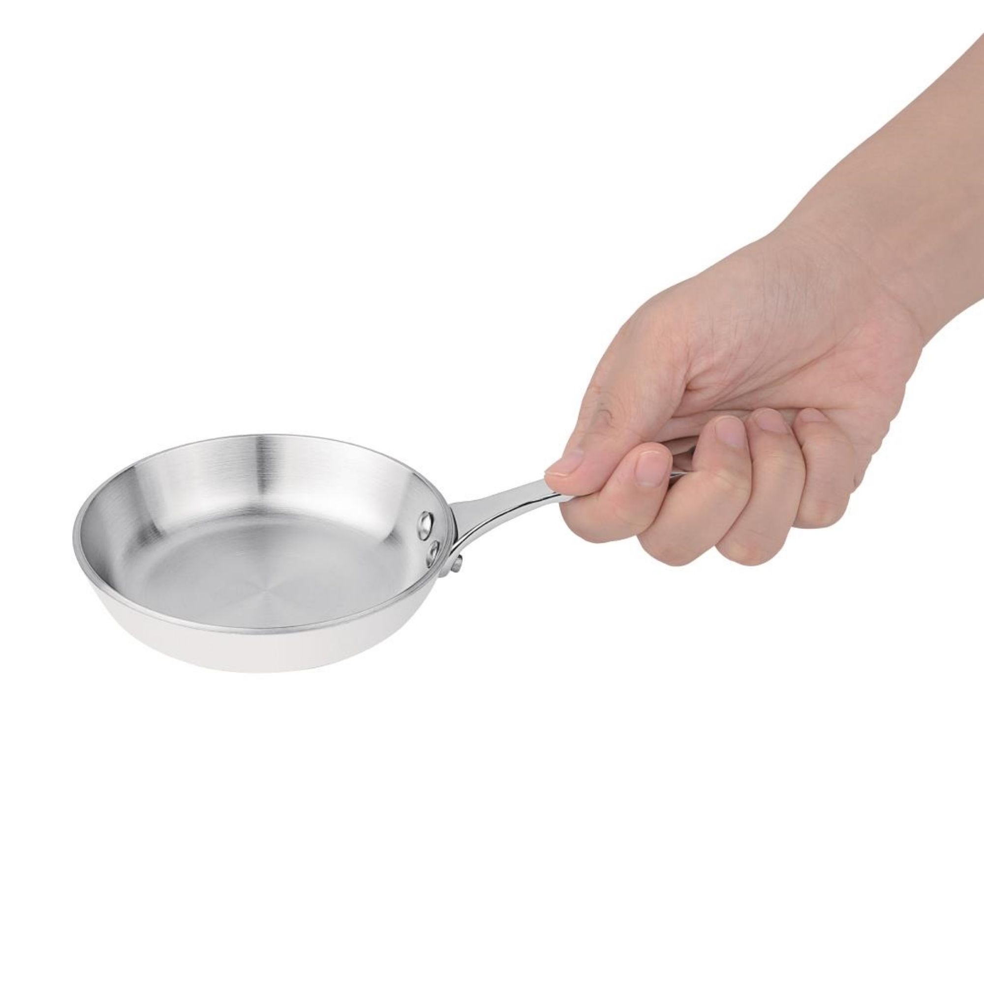 Picture of Vogue Stainless Steel & Aluminium Tri-Wall Mini Frying Pan 10cm
