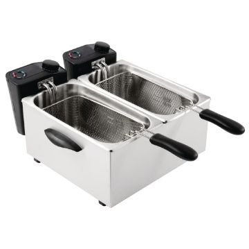 Picture of Caterlite Light Duty Twin Tank Twin Basket Electric Fryer 2x2kW