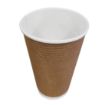 Picture of Fiesta Recyclable Coffee Cups Ripple Wall Kraft 455ml / 16oz (Pack of 25)