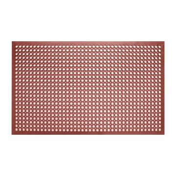 Picture of Jantex Rubber Grease Resistant Anti Fatigue Mat Red 1500 x 900mm