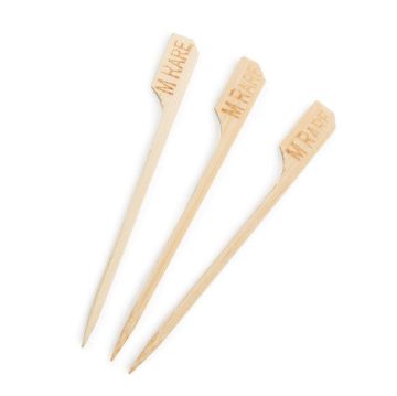 Picture of Biodegradable Bamboo Steak Markers Medium Rare (100 pack)