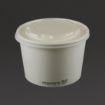 Picture of Vegware Compostable Hot Food Pot Flat Lids 350ml / 12oz and 455ml / 16oz (500 pack) - GF048
