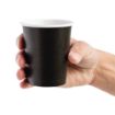 Picture of Fiesta Recyclable Coffee Cups Single Wall Black 225ml / 8oz (Pack of 50) - GF041