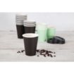 Picture of Fiesta Recyclable Coffee Cups Single Wall Black 225ml / 8oz (Pack of 50) - GF041