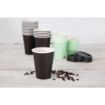 Picture of Fiesta Recyclable Coffee Cups Single Wall Black 225ml / 8oz (Pack of 50) - GF041