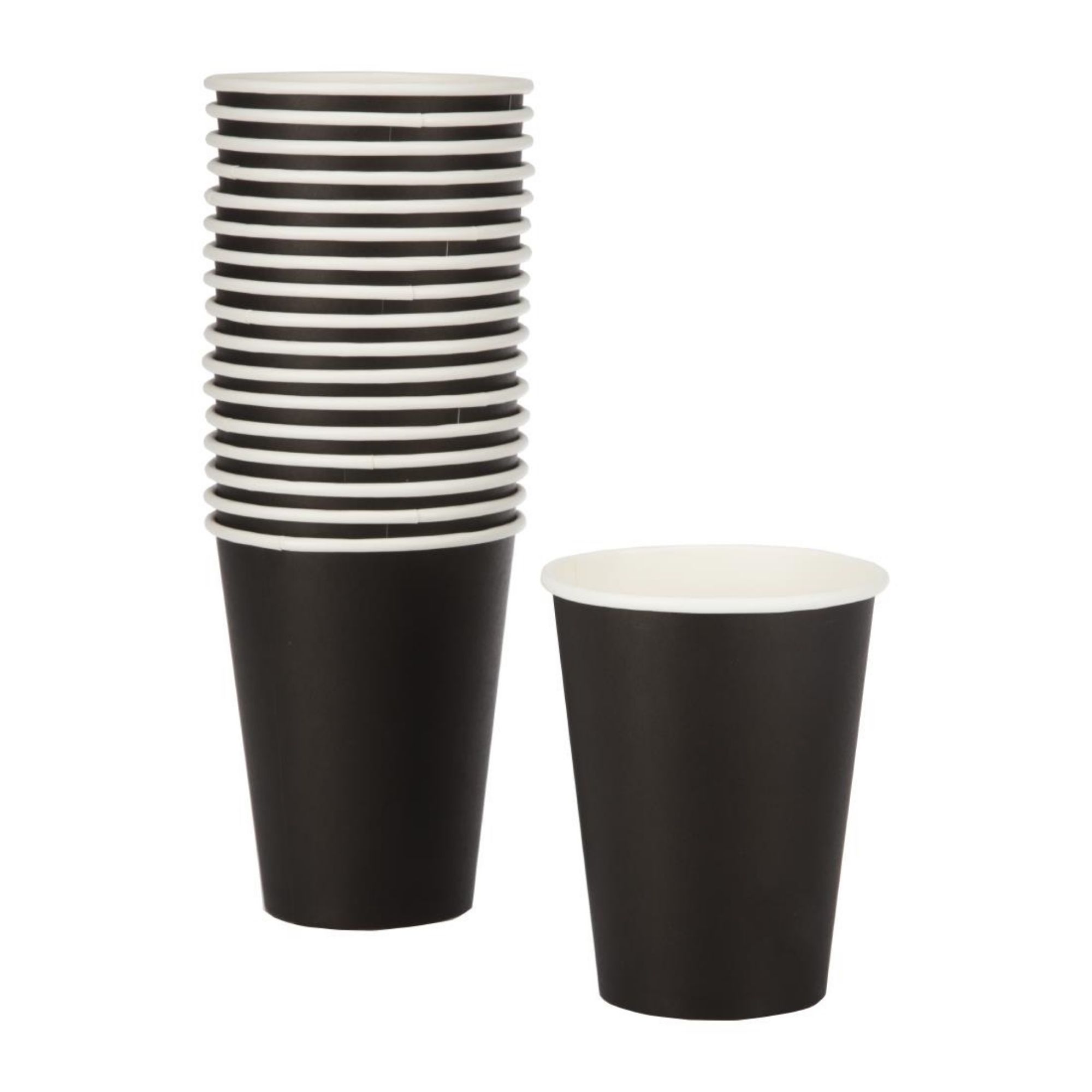 Picture of Fiesta Recyclable Coffee Cups Single Wall Black 340ml / 12oz (Pack of 1000)