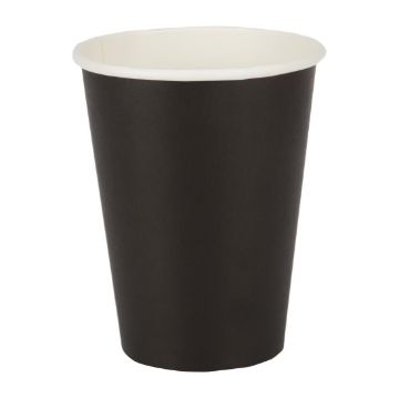 Picture of Fiesta Recyclable Coffee Cups Single Wall Black 340ml / 12oz (50 Pack)