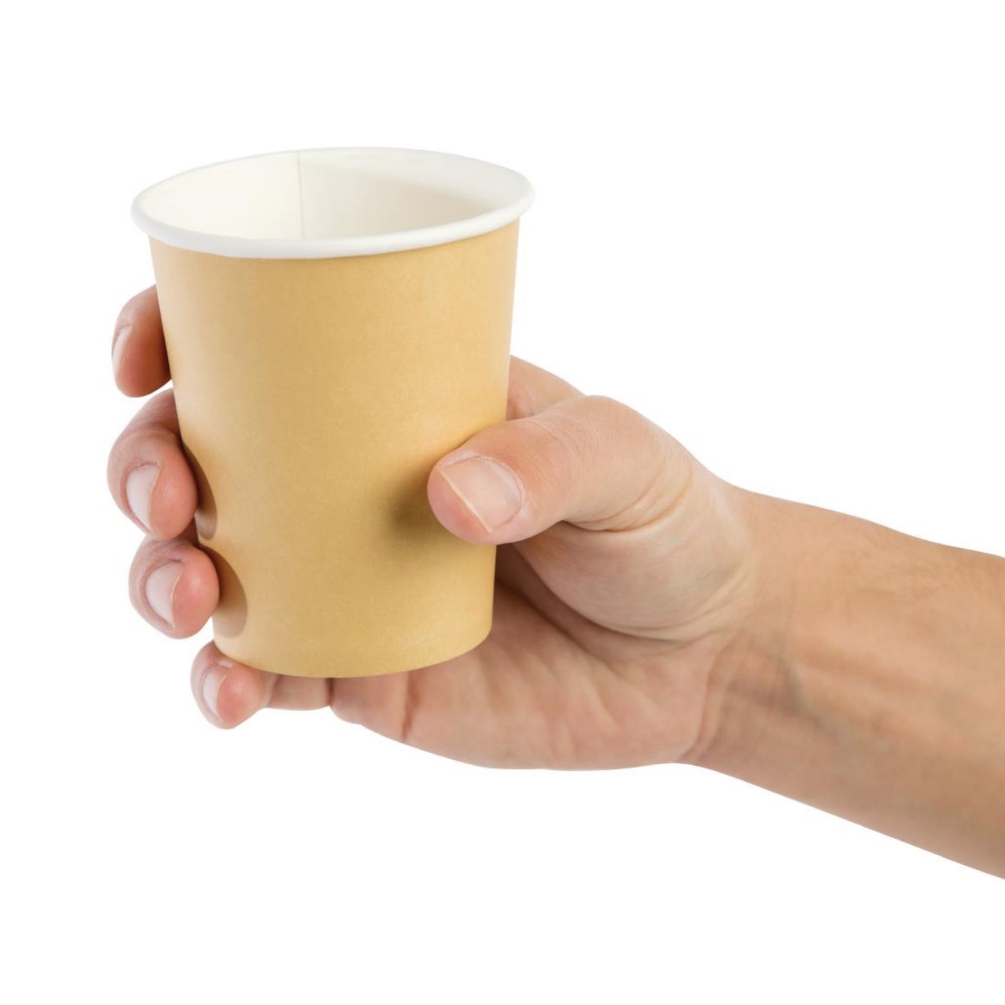 Picture of Fiesta Recyclable Coffee Cups Single Wall Kraft 225ml / 8oz (Pack of 50)
