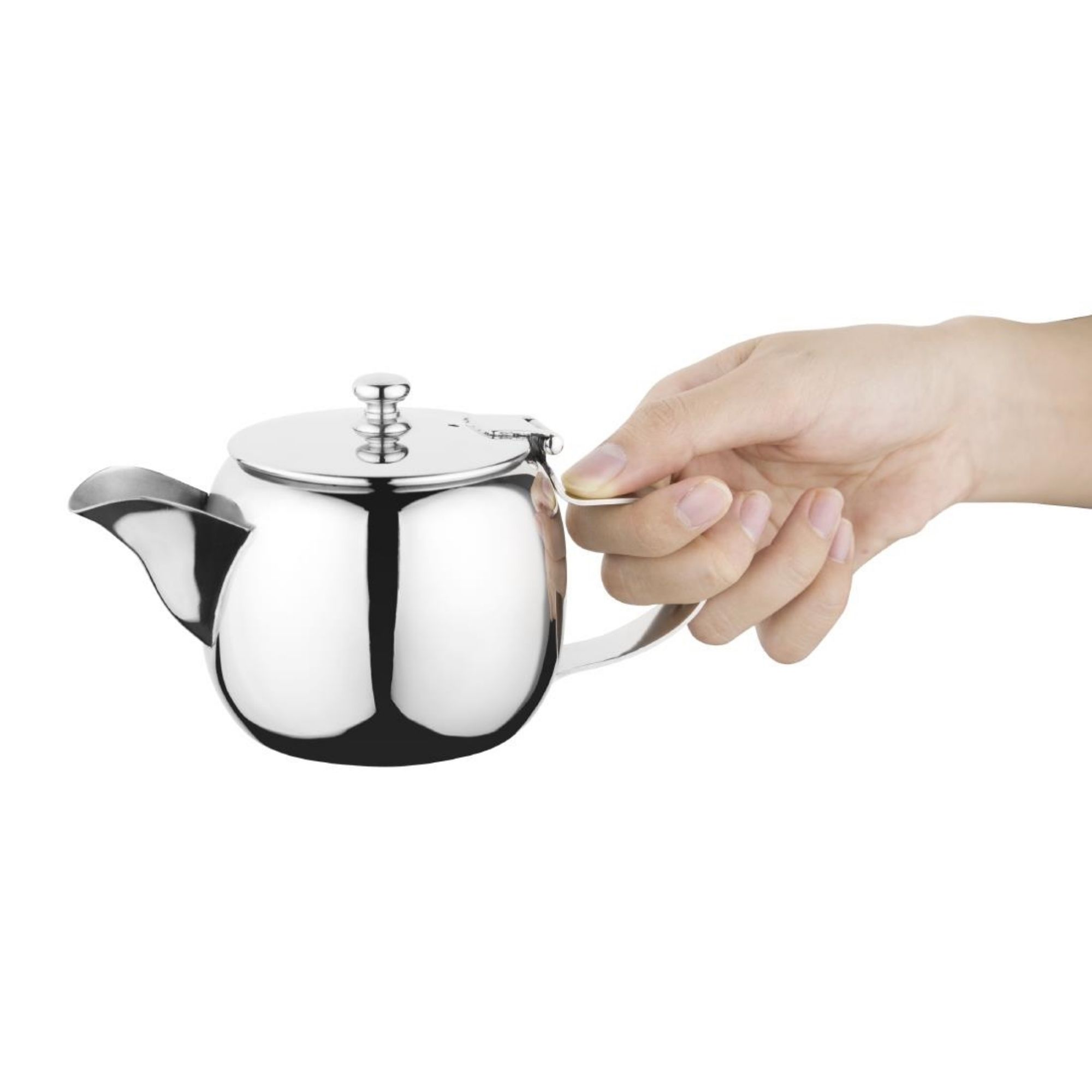 Picture of Olympia Non-Drip Stainless Steel Teapot 380ml