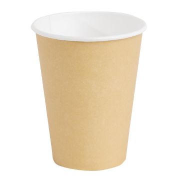 Picture of Fiesta Recyclable Coffee Cups Single Wall Kraft 340ml / 12oz (Pack of 50)