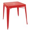 Picture of Bolero Bistro Square Steel Table Red 668mm (Single)