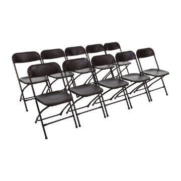 Picture of Bolero PP Folding Chairs Black (Pack of 10)