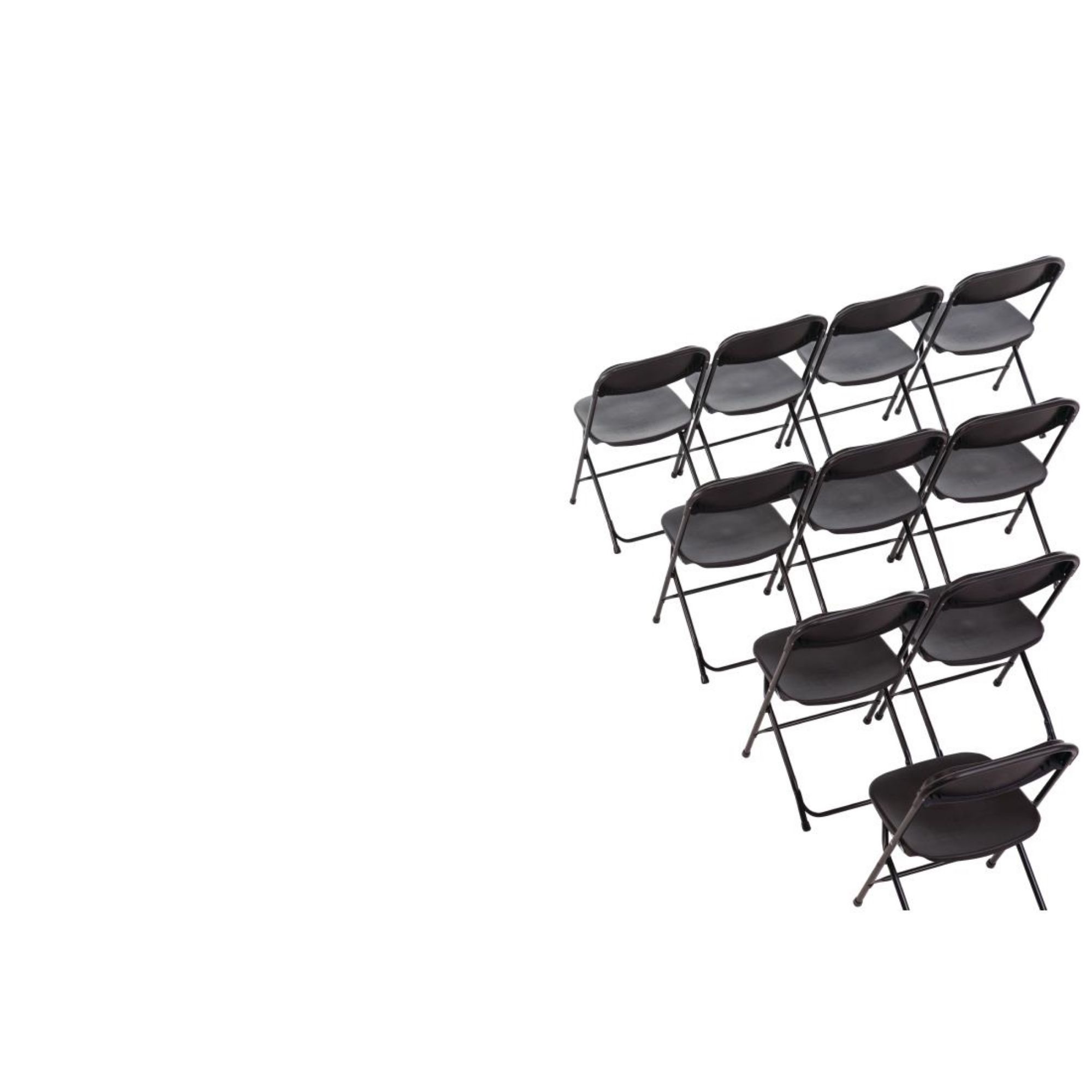 Picture of Bolero PP Folding Chairs Black (Pack of 10)