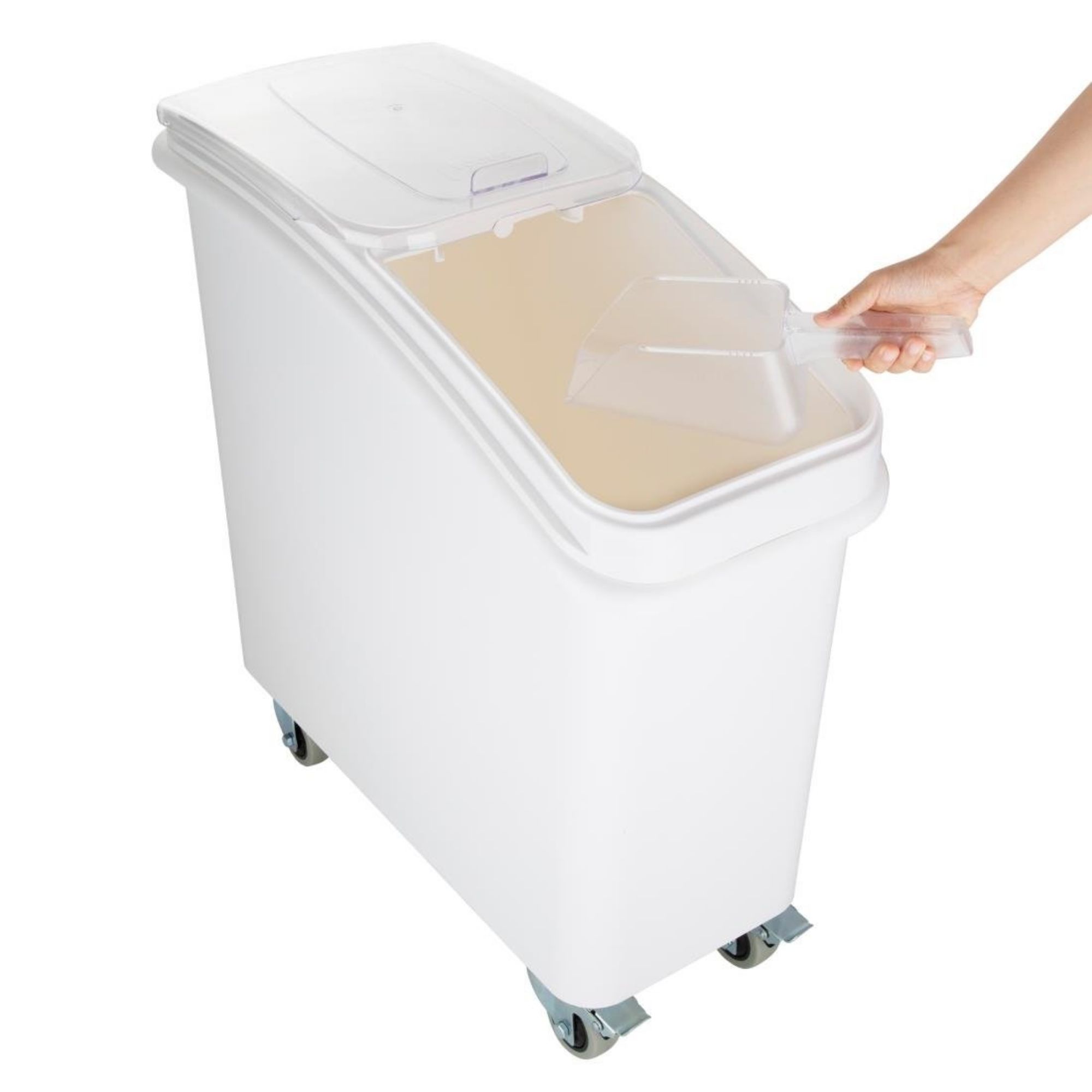 Picture of Vogue Polypropylene Ingredient Bin with Scoop 81Ltr
