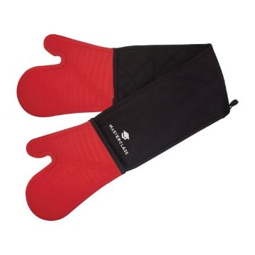 Picture of MasterClass Seamless Silicone Double Oven Glove Red