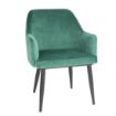 Picture of Bolero Lia Velvet Effect Chairs Dark Green (Set of 2)