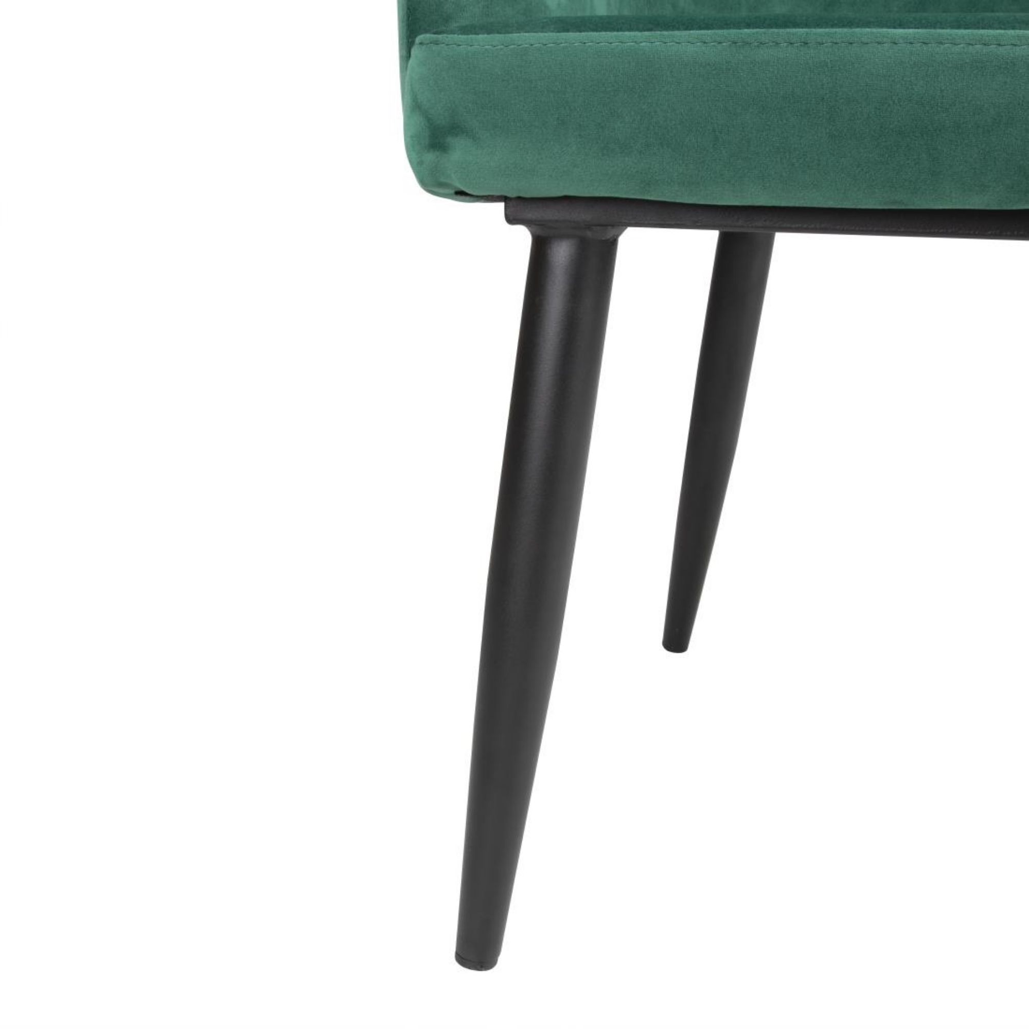 Picture of Bolero Lia Velvet Effect Chairs Dark Green (Set of 2)