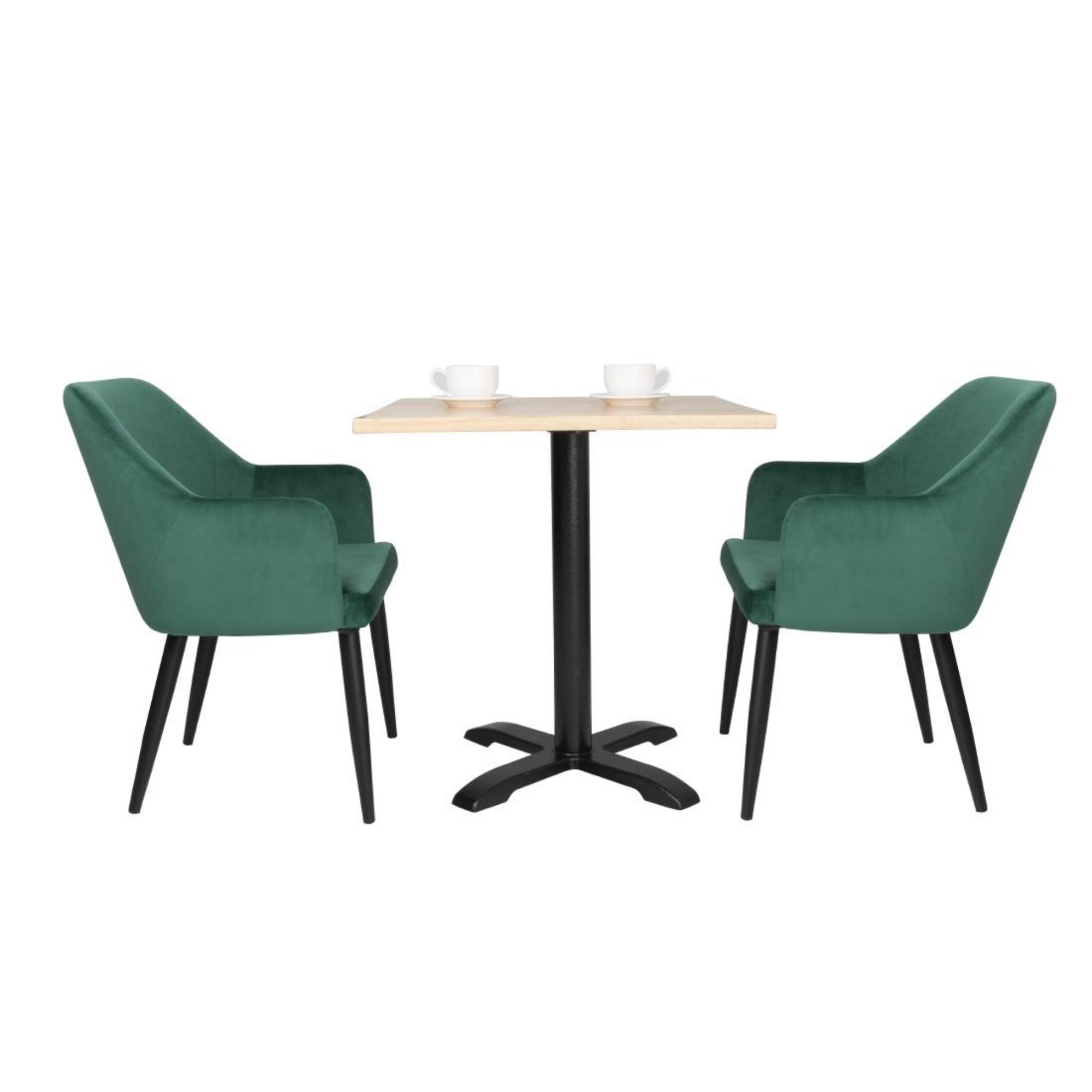 Picture of Bolero Lia Velvet Effect Chairs Dark Green (Set of 2)