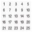 Picture of Olympia Plastic Table Number Inserts 1-50