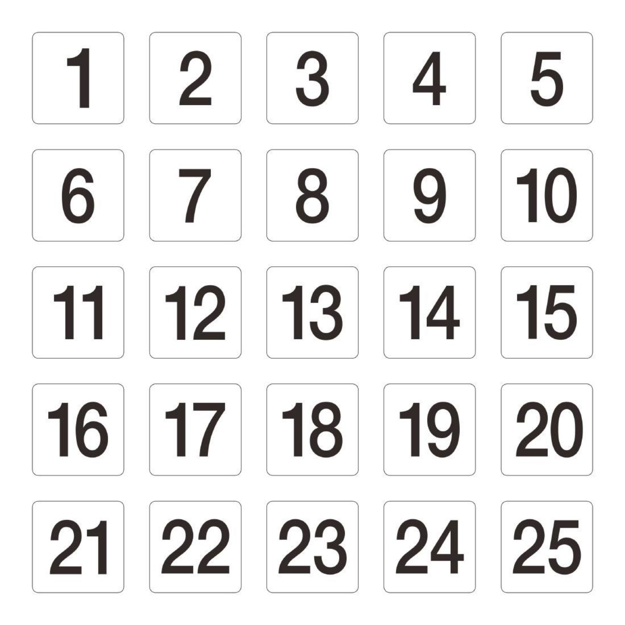 Picture of Olympia Plastic Table Number Inserts 1-50