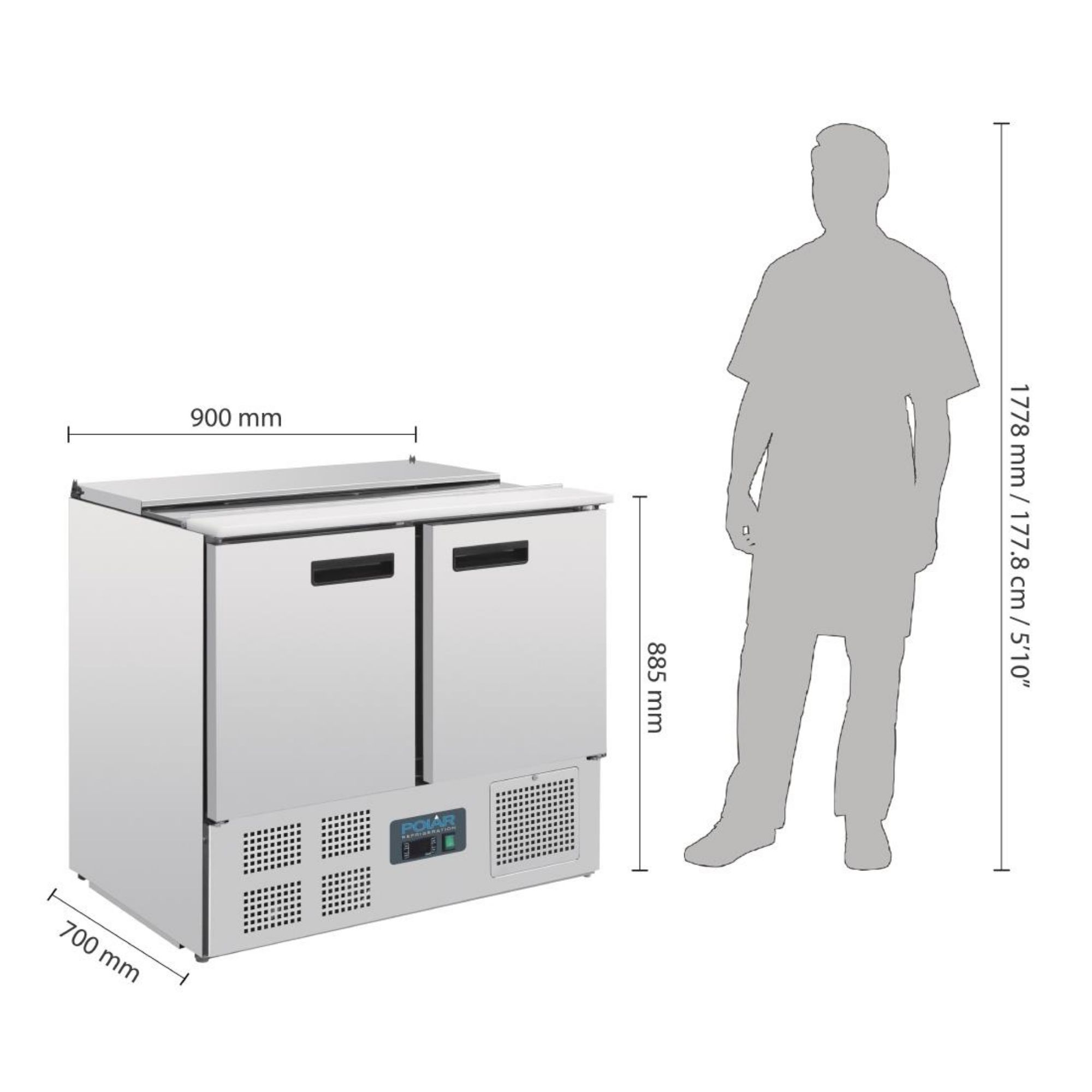 Picture of Polar G-Series Saladette Counter Fridge 240Ltr
