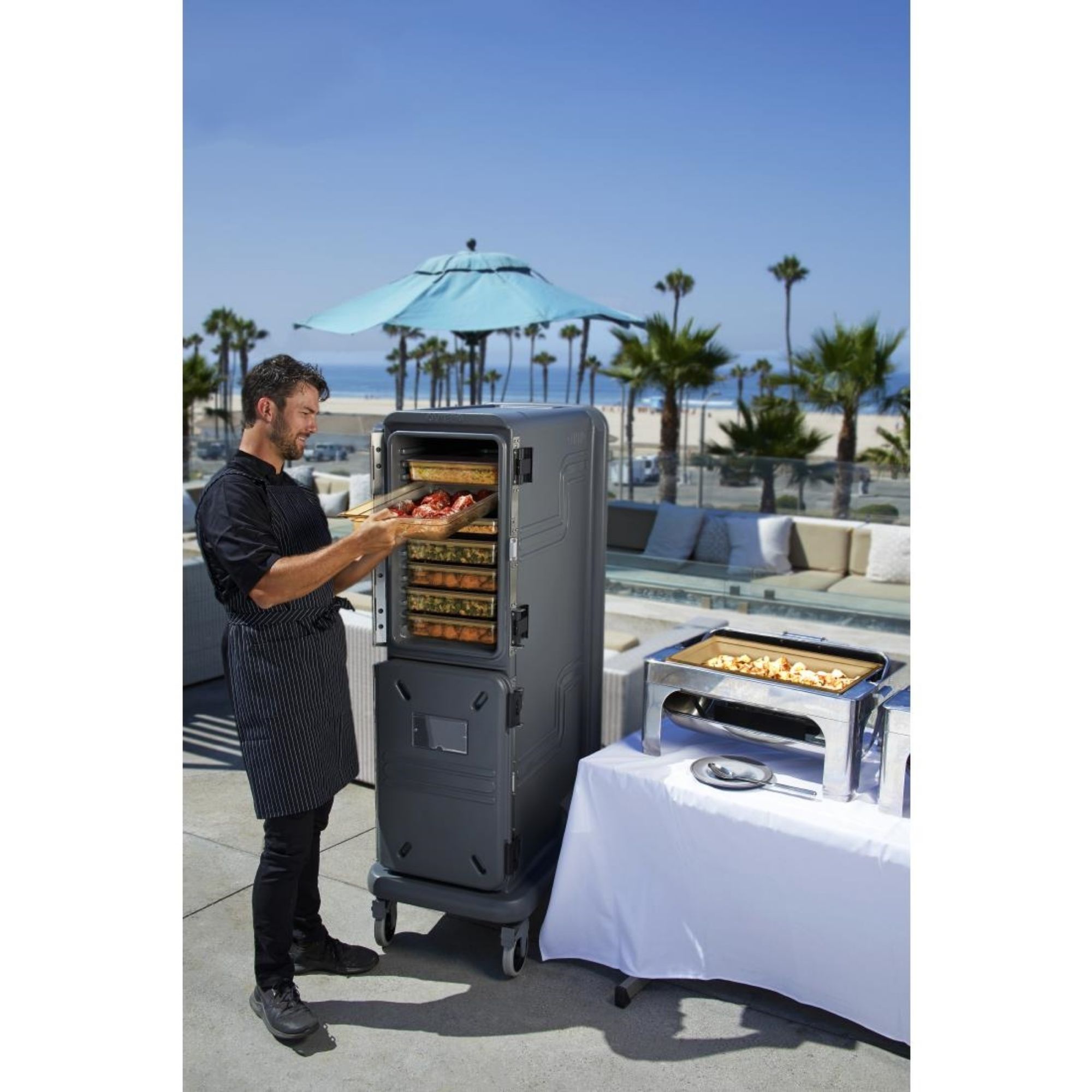 Picture of Cambro Ultra Pro Cart Tall Hot Cart Charcoal Grey