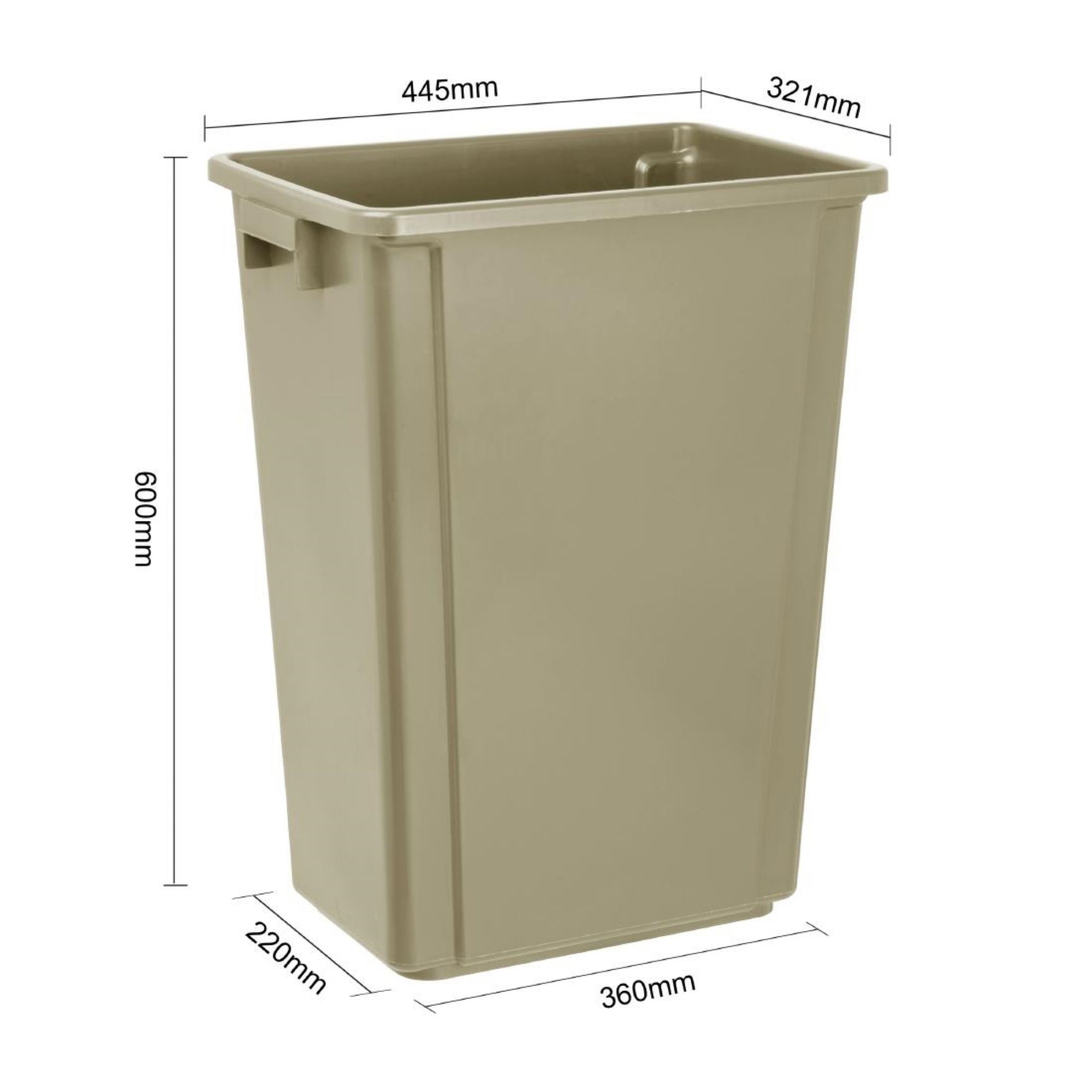 Picture of Jantex Slim Bin Beige 60Ltr