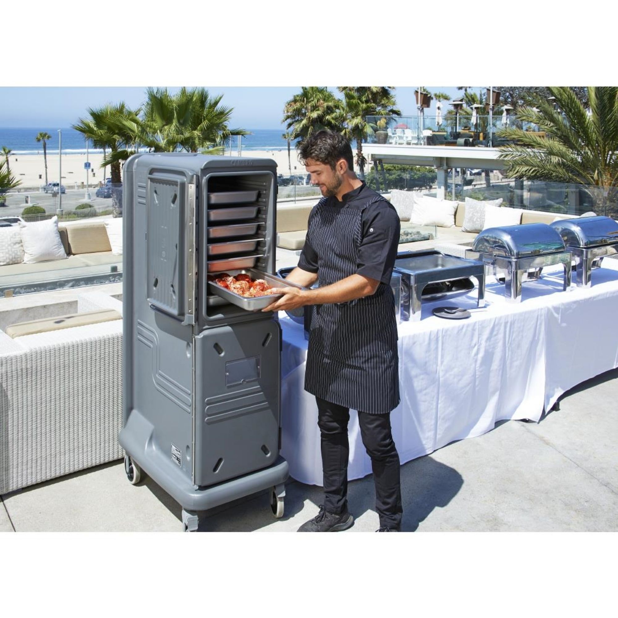 Picture of Cambro Ultra Pro Cart Tall Cold Cart Charcoal Grey