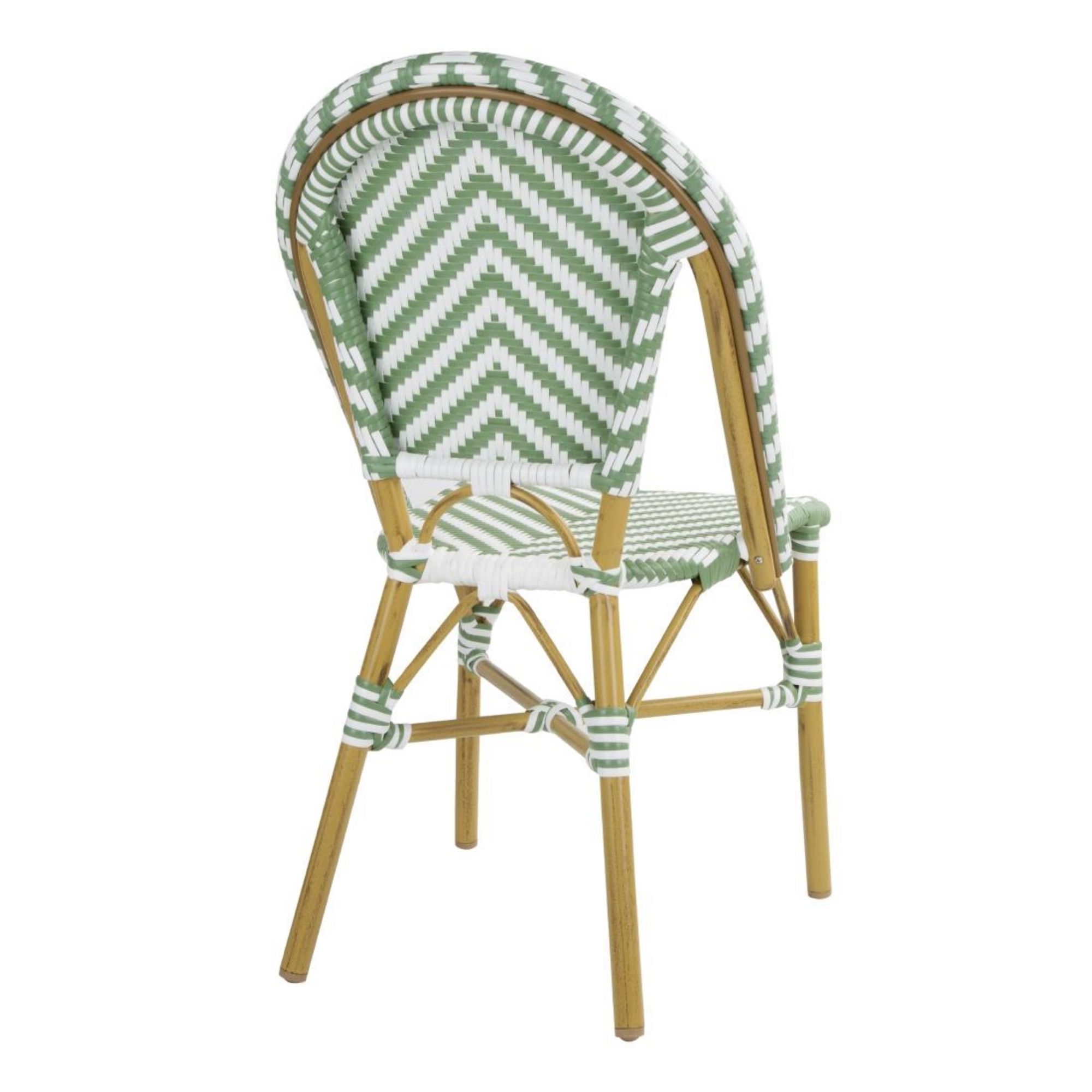 Picture of Bolero Parisian Style Rattan Side Chairs Light Green (Pack of 2)