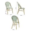 Picture of Bolero Parisian Style Rattan Side Chairs Light Green (Pack of 2)
