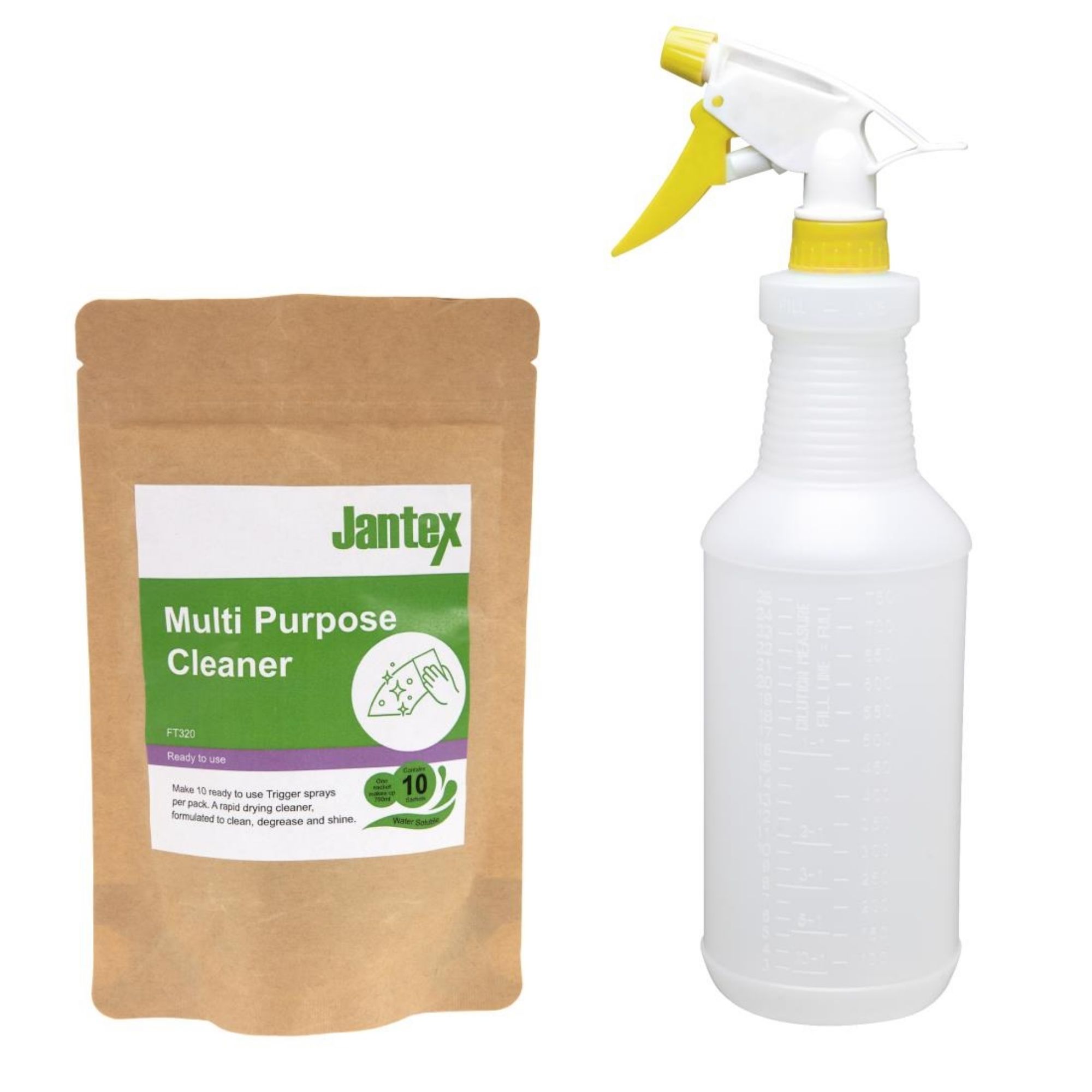Picture of Jantex Green Multipurpose Cleaner Sachets (Pack of 10)