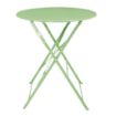 Picture of Bolero Round Pavement Style Steel Folding Table Light Green 595mm