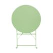 Picture of Bolero Round Pavement Style Steel Folding Table Light Green 595mm
