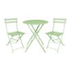 Picture of Bolero Round Pavement Style Steel Folding Table Light Green 595mm