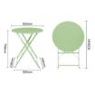 Picture of Bolero Round Pavement Style Steel Folding Table Light Green 595mm