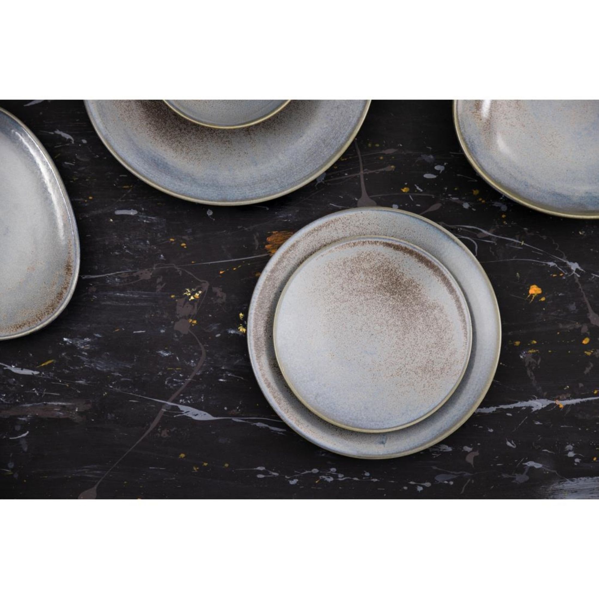 Picture of Olympia Ember Blue Triangle Plates 250mm (Pack of 6)