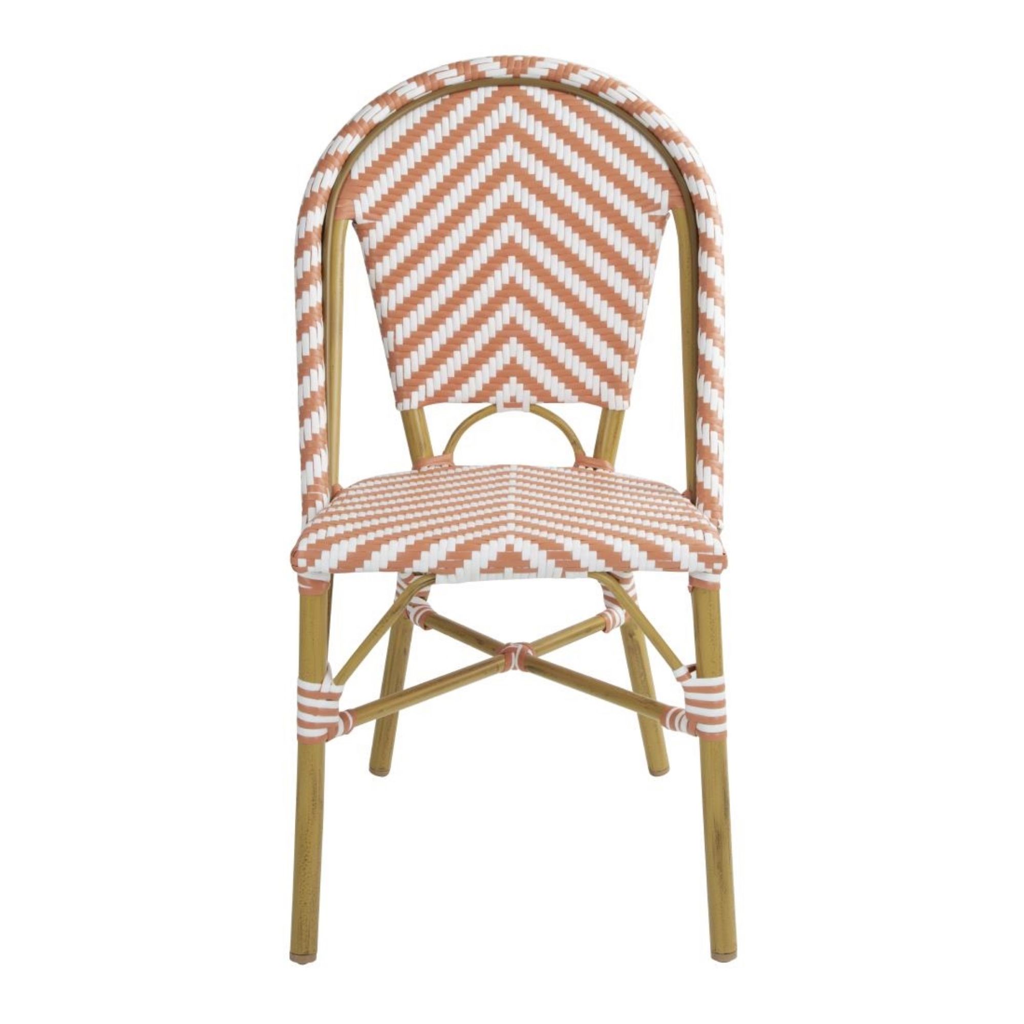 Picture of Bolero Parisian Style Rattan Side Chairs Coral (Pack of 2)