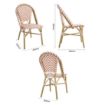 Picture of Bolero Parisian Style Rattan Side Chairs Coral (Pack of 2)