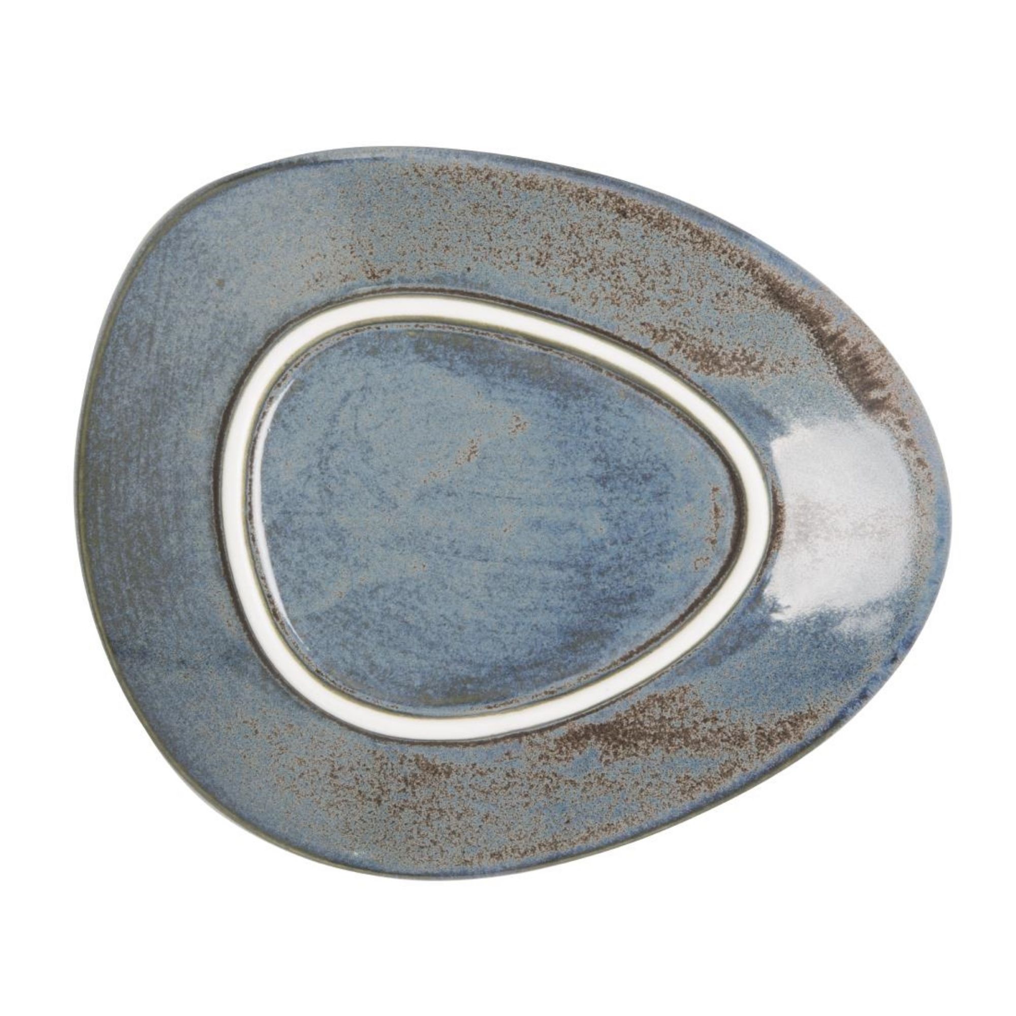 Picture of Olympia Ember Blue Triangle Plates 308mm (Pack of 4)